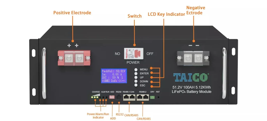 Home Emergency Lithium Ion Battery 48V for Solar Energy Storage and Telecom